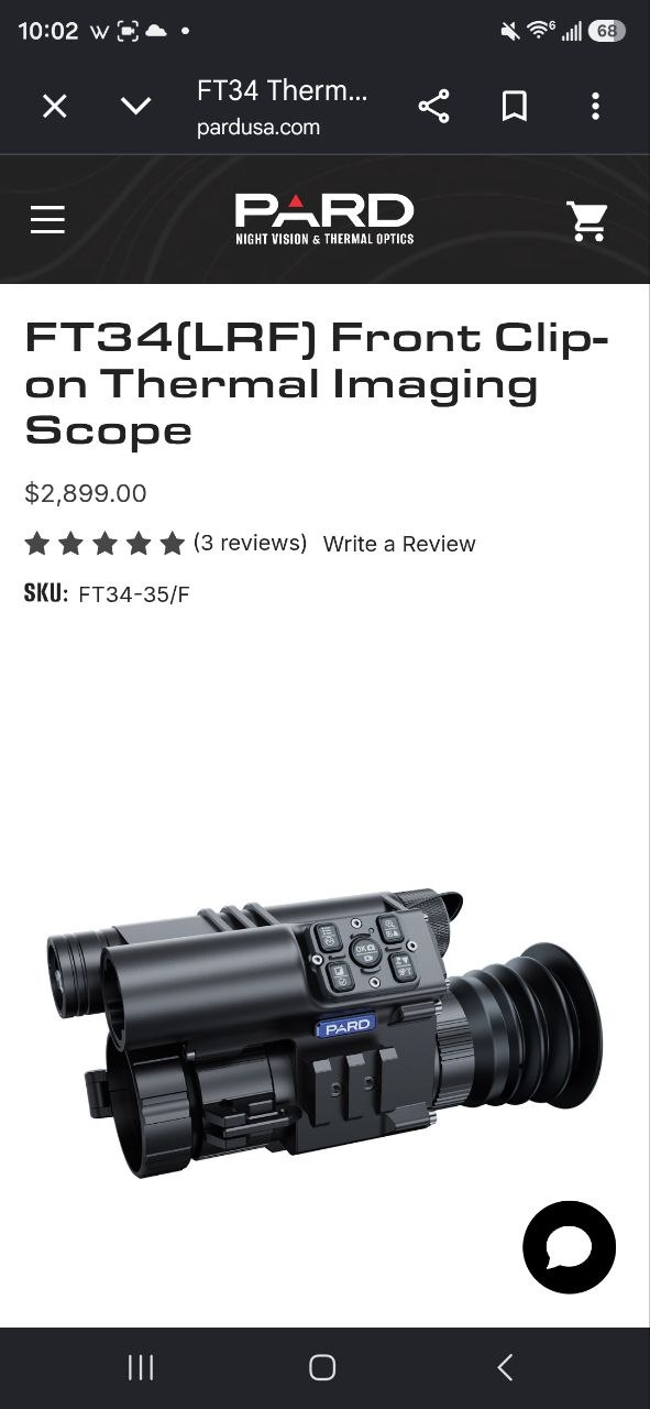 Pard FT34-LRF Multipurpose Thermal Scope w/ 3 extra batteries and Picatinny Mount view 3