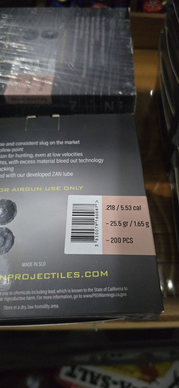 Zan Slugs .22 25.5gr .218