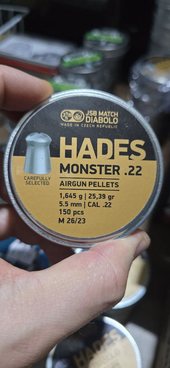 JSB Hades .22cal 25.39gr 150ct monster