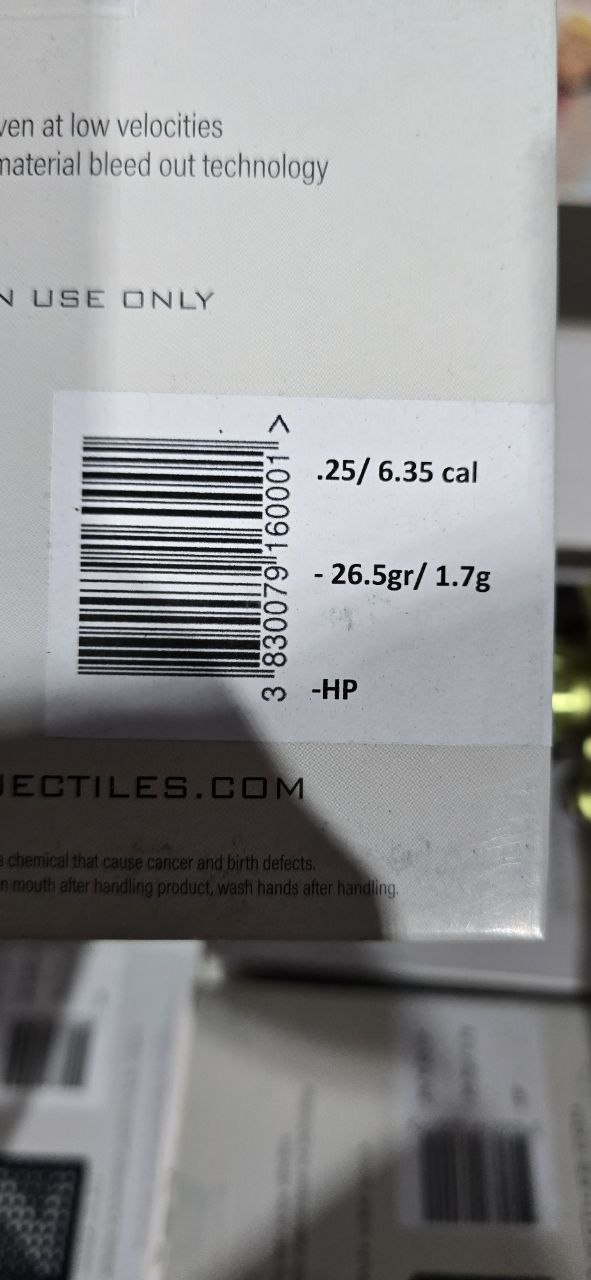 Zan slugs .25 26.5gr