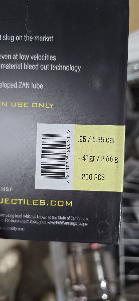 Zan slugs .25 41gr