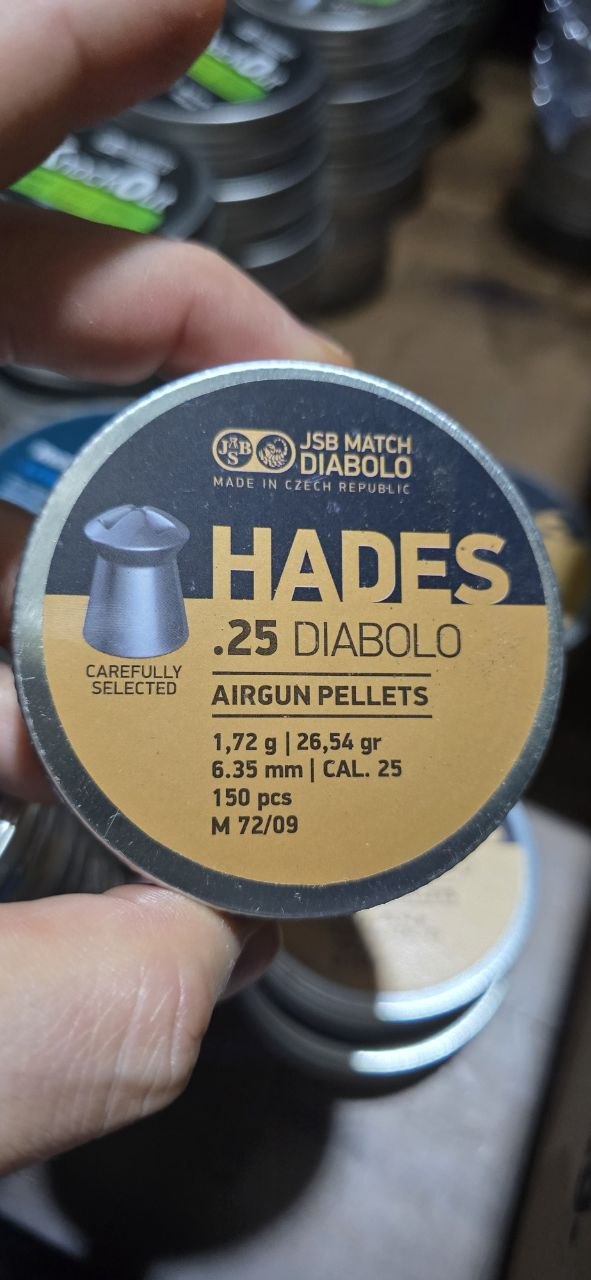 JSB Hades .25cal 26.54gr 150ct