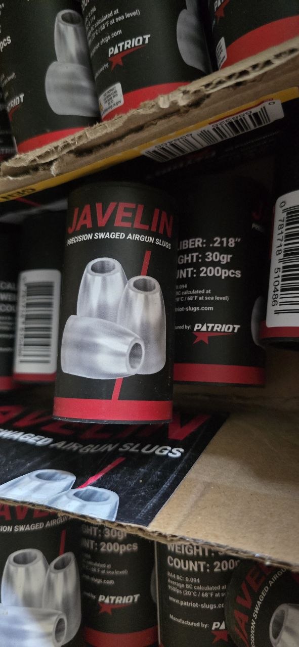 Javelin 30gr 200ct .218cal