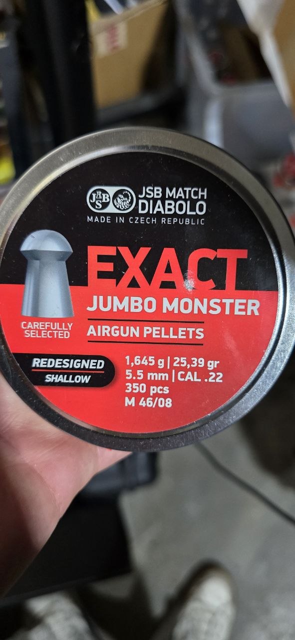 JSB .22 cal 25.39gr 350ct Jumbo Monster Redesign Shallow