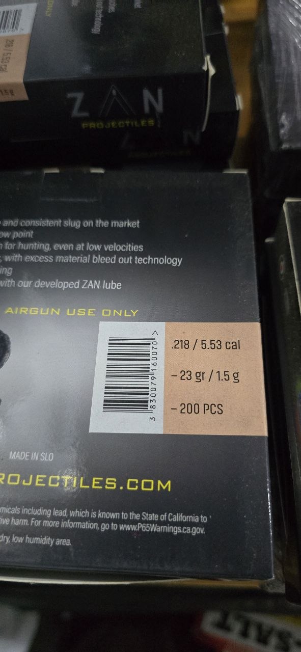 Zan Slugs .22 23gr .218