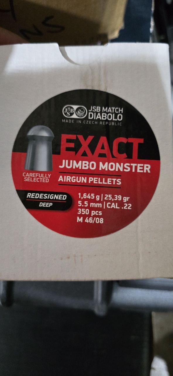 JSB .22 cal  25.39gr 350ct Jumbo Monster Redesign Deep