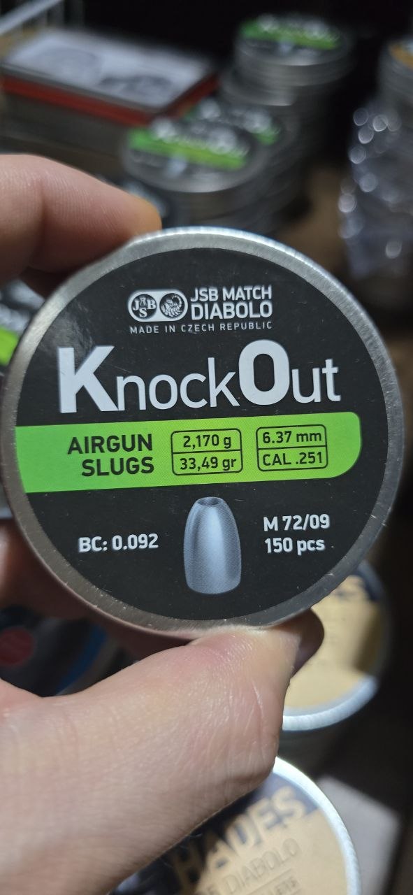 JSB KnockOuts .25cal 33.49gr